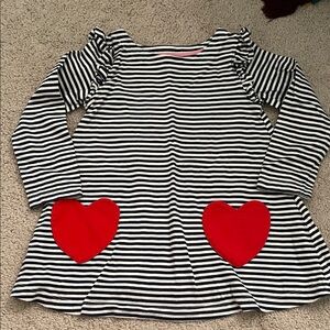 Mini Boden Navy and White Striped Tunic